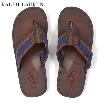 ralph lauren men's leather flip flops